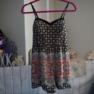 Xhilaration sz M Romper Shorts with Corset Detail